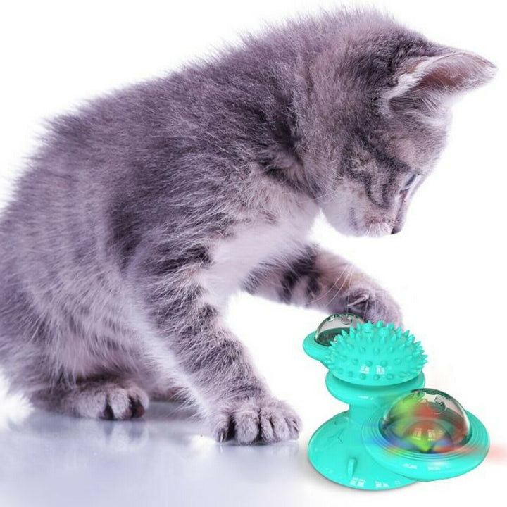 Interactive windmill toy for smart cats