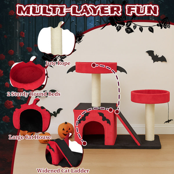 KLD The Shop cat tower gothic theme for Halloween décor