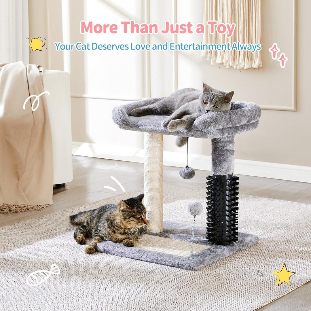 KLD The Shop cat tower with self-grooming brush for kittens