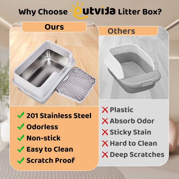KLD The Shop durable cat litter box with spatula