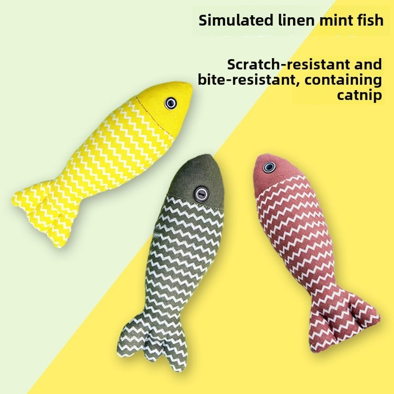 KLD The Shop plush fish toy for cats of all ages