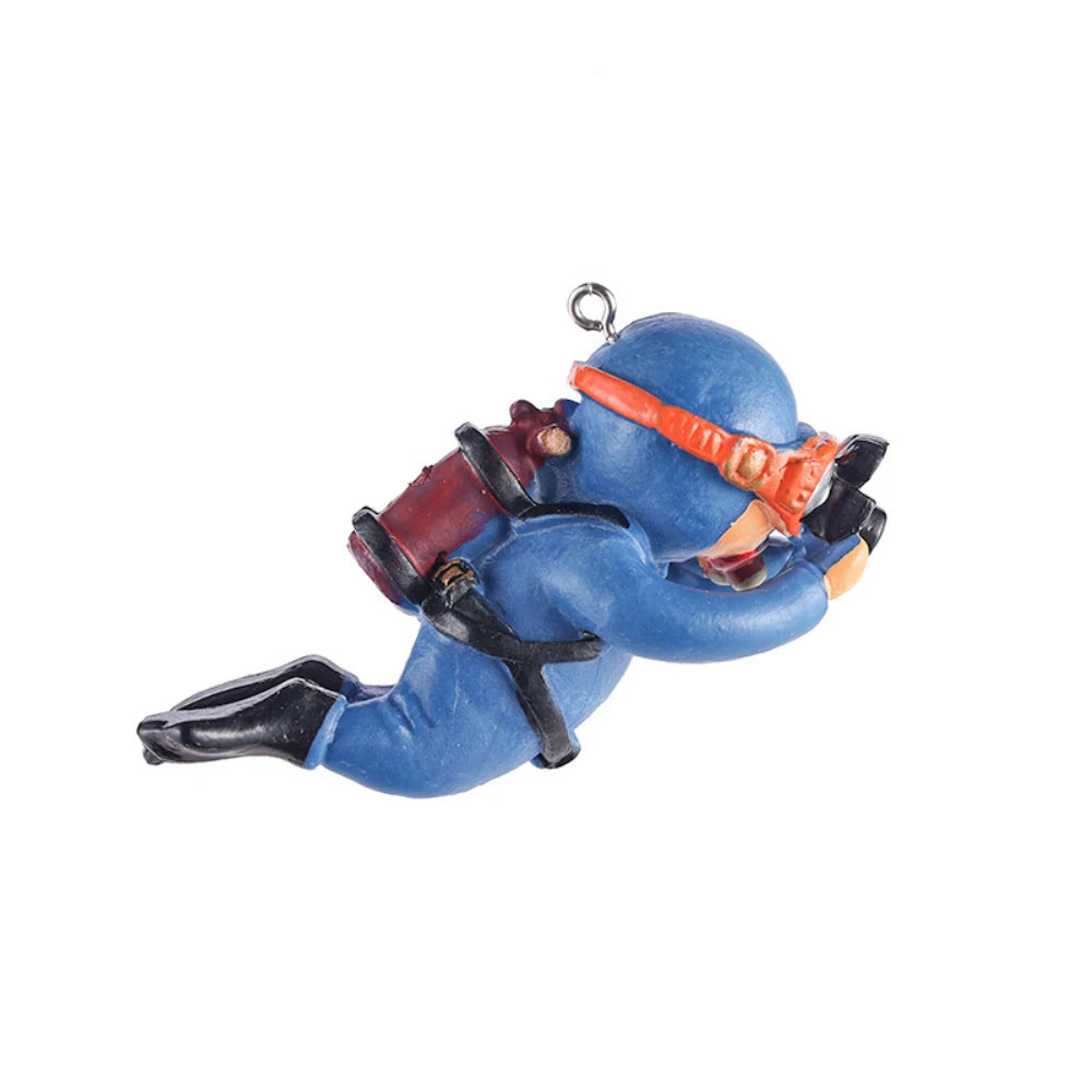 Kawaii frogman aquarium accessory