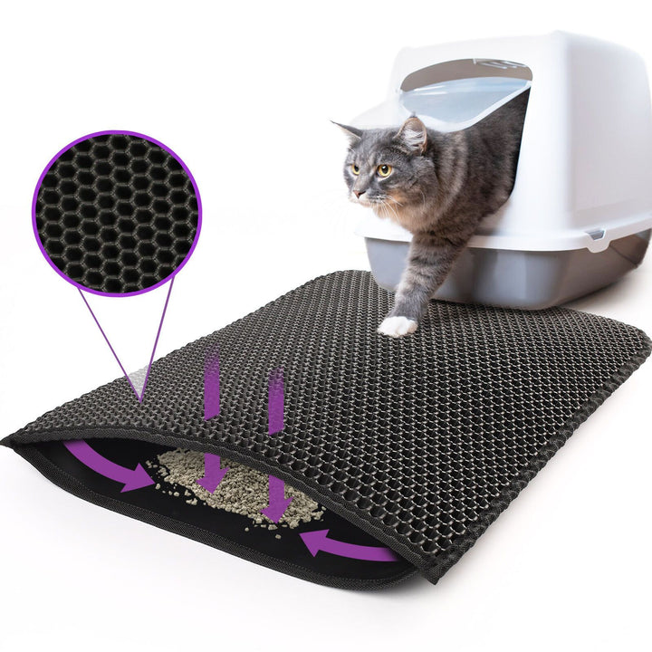 Kitty cat litter mat honeycomb design