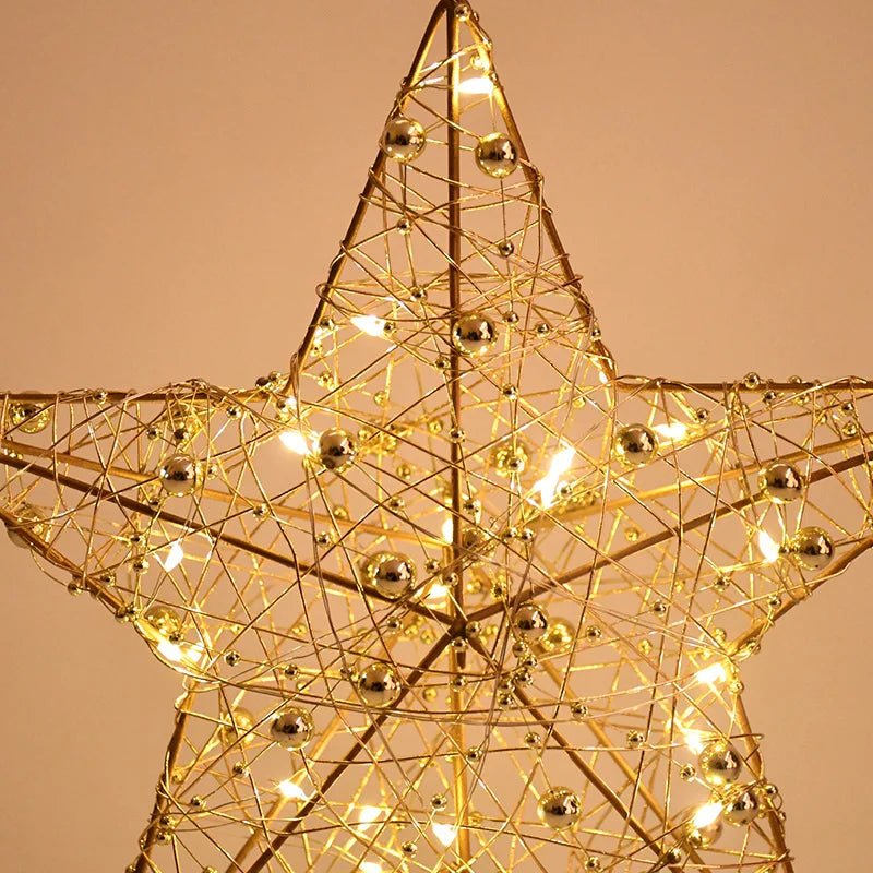 LED Christmas Tree with Gold Pearl Wire