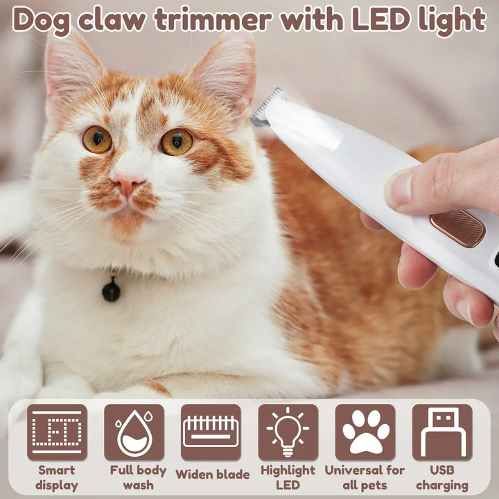 LED Display Pet Grooming Clippers