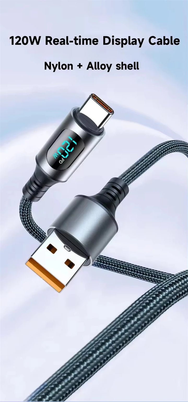 LED Display USB Charging Cable – 100W PD

