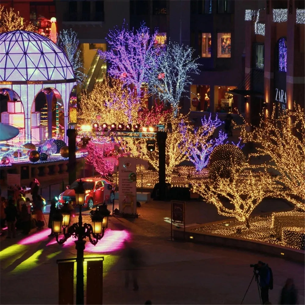 LED garland lights for Christmas celebrations