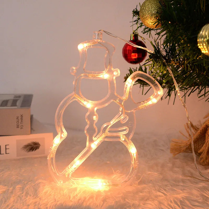 LED lights with snowman designs