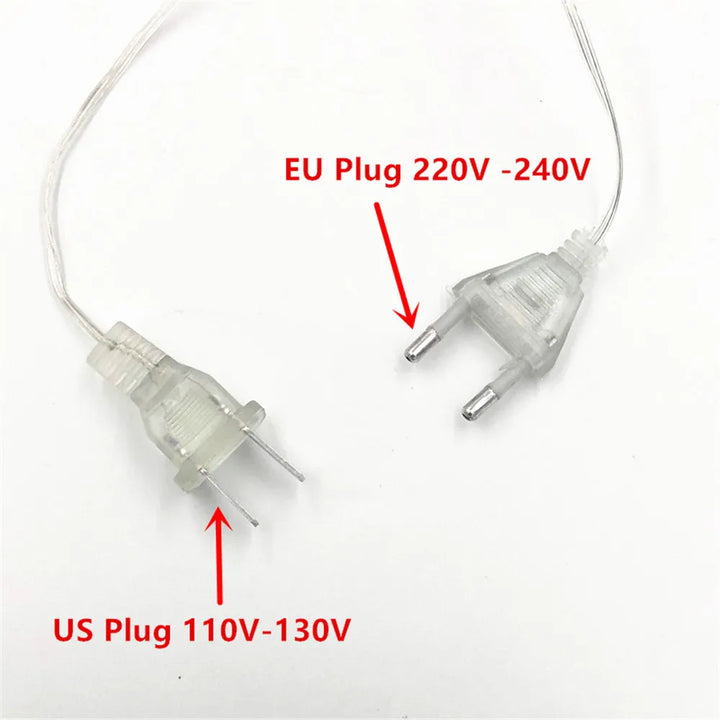 LED string lights plug details