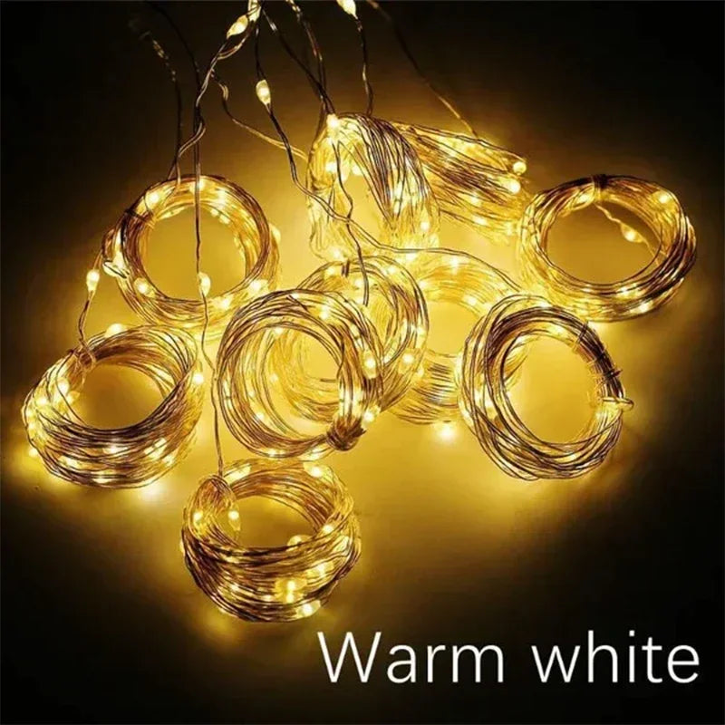 LED string lights with 8 lighting effects