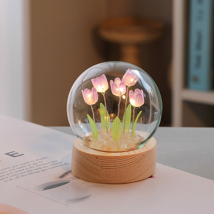 LED tulip night lamp gift