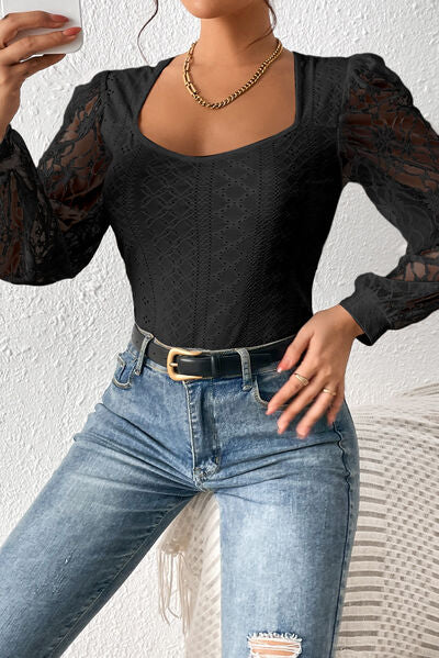 Lace Bodysuit with Sleeves