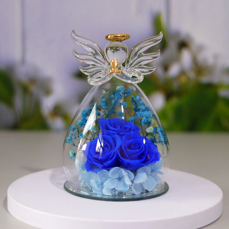 Large Angel Blue Flower Gift Box