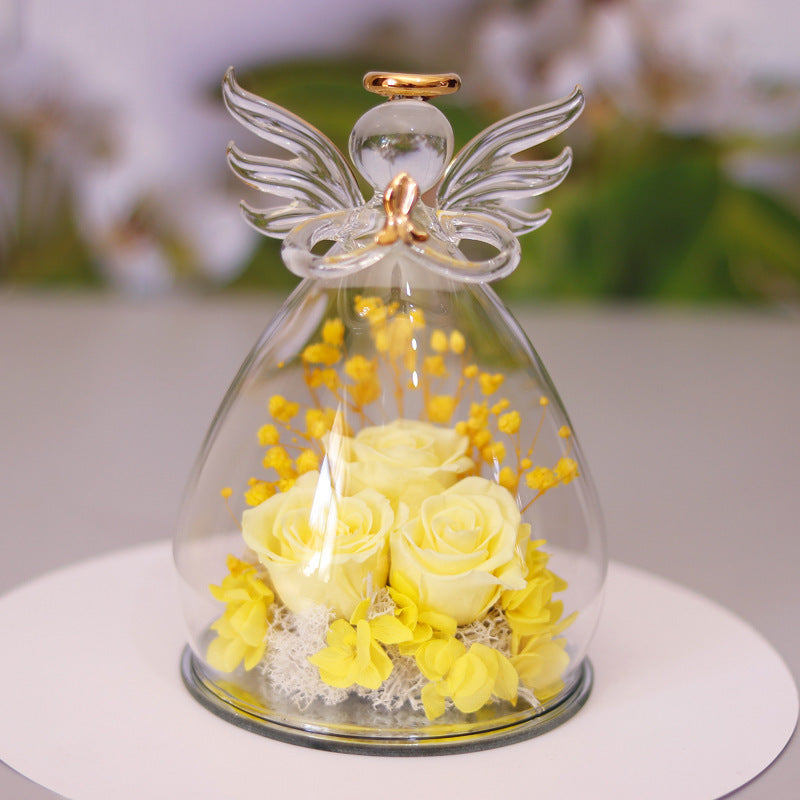 Large Angel Yellow Flower Gift Box