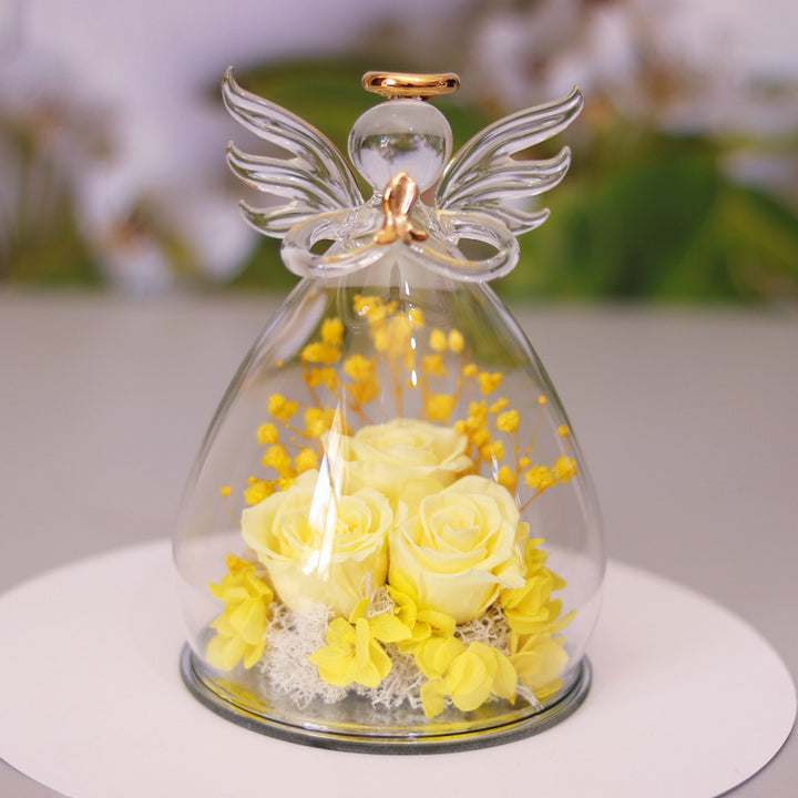 Large Angel Yellow Flower Gift Box