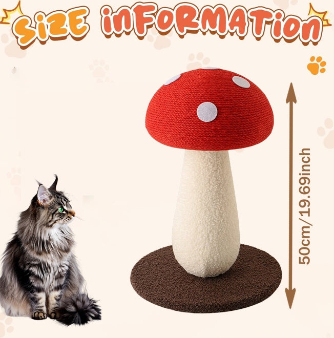 Large cat scratcher with interactive toy