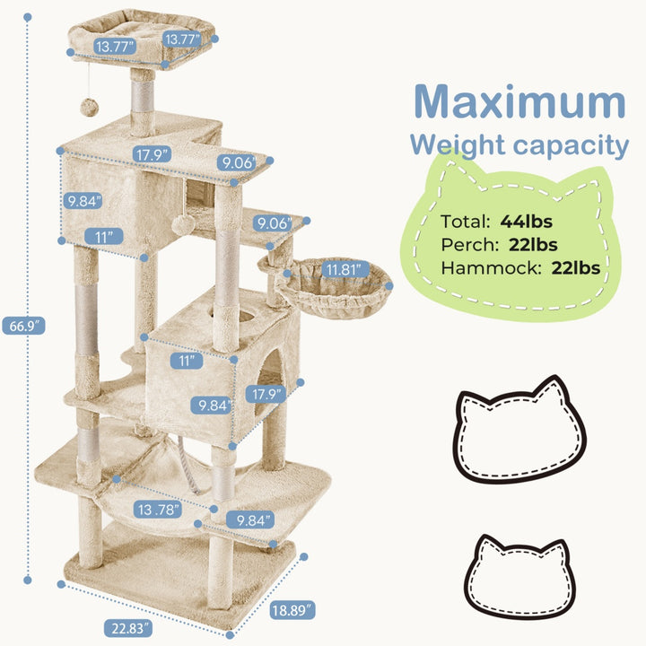 Large multi-cat climbing tree