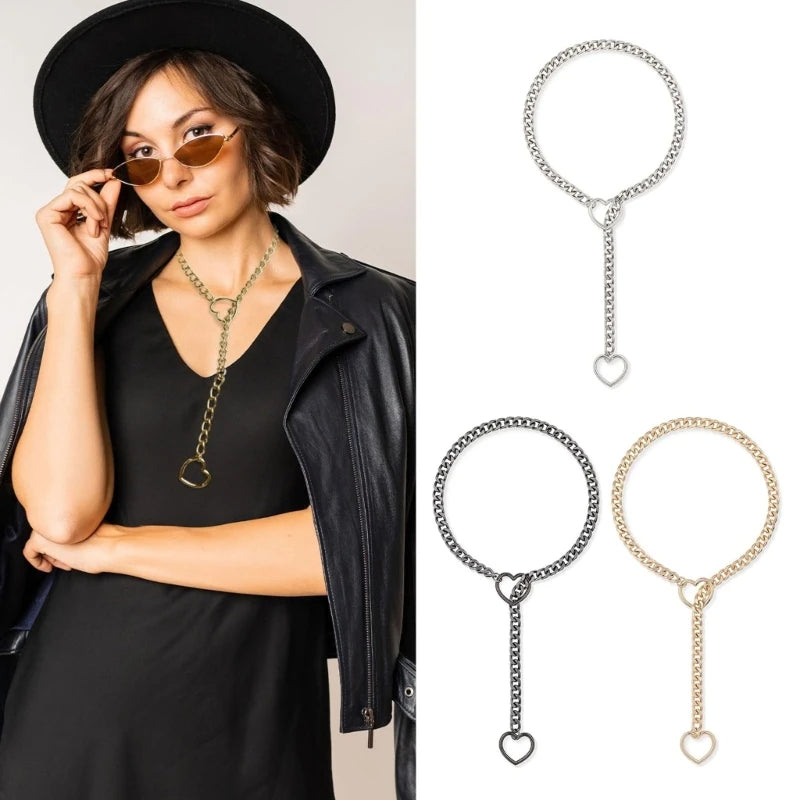 Lariat Choker Heart Necklace