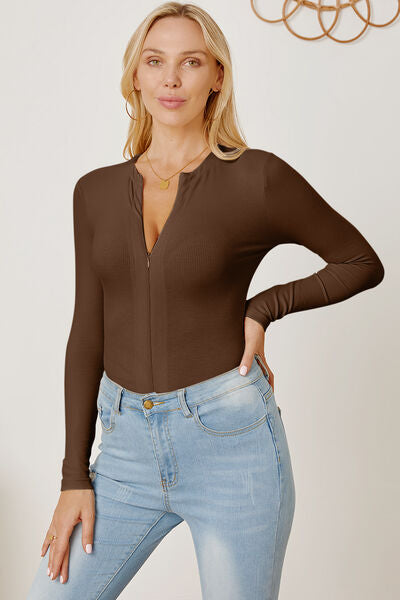 Layering Zip Front Bodysuit