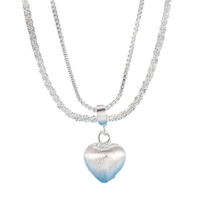 Light luxury heart necklace women