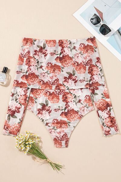 Lightweight Off-Shoulder Floral Bodysuit