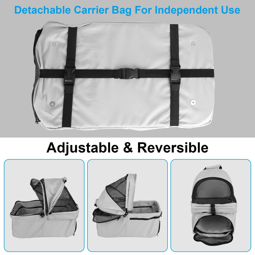 Lightweight foldable pet carrier stroller