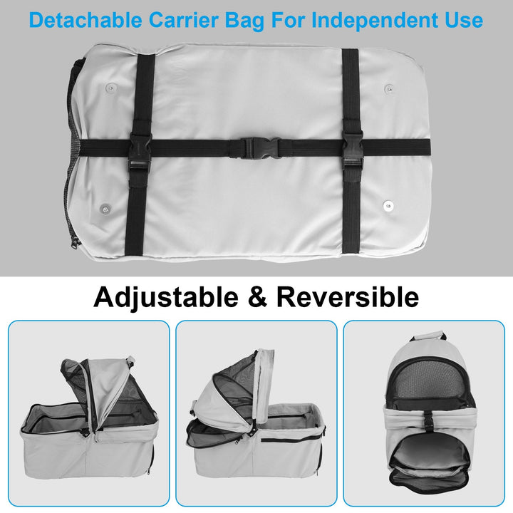 Lightweight foldable pet carrier stroller