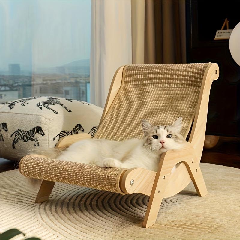 Linen rope cat rest chair