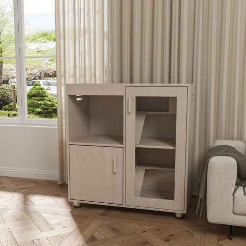 Lockable wooden pet cage