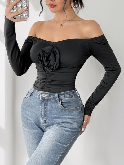 Long Sleeve Off-Shoulder Bodysuit