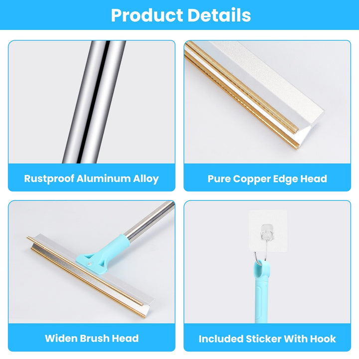 Long handle pet hair rake