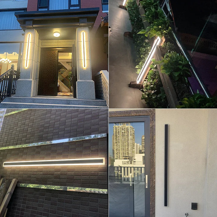 Long strip LED wall light for porch