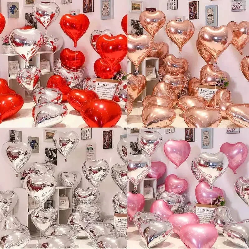 Love-inspired wedding balloon decorations