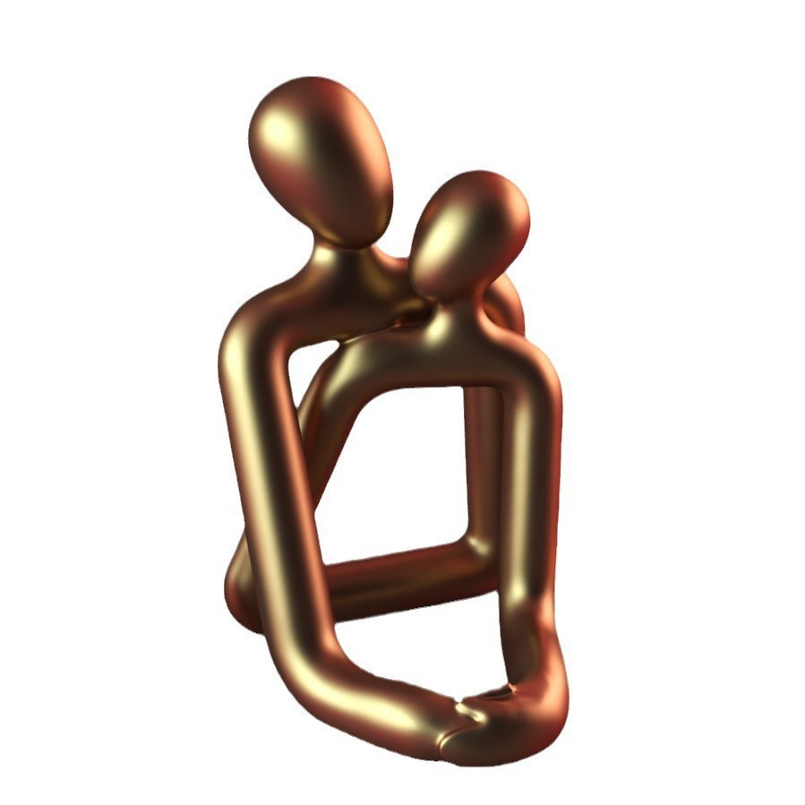 Loving couple tabletop sculpture