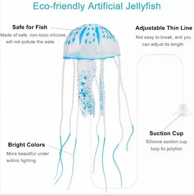 Luminous fish tank jellyfish ornament