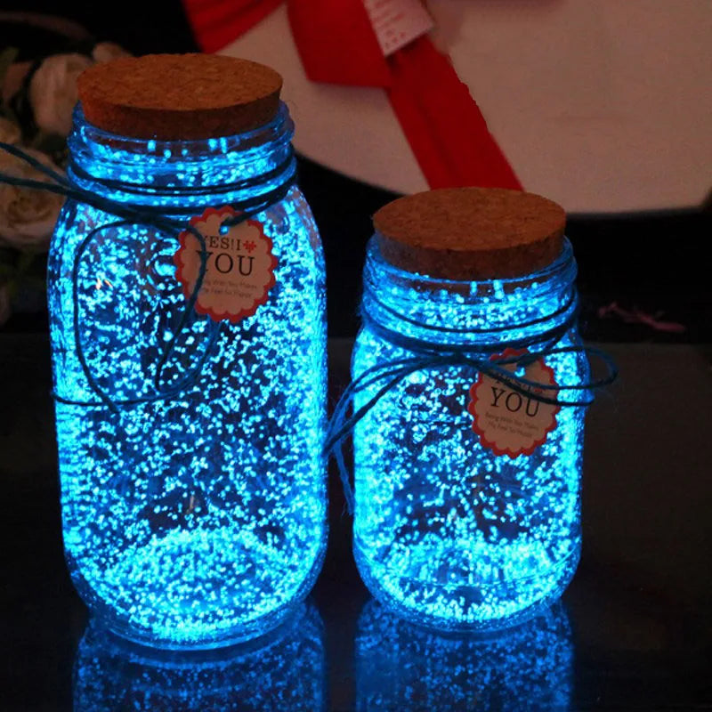 Luminous glowing sand for DIY