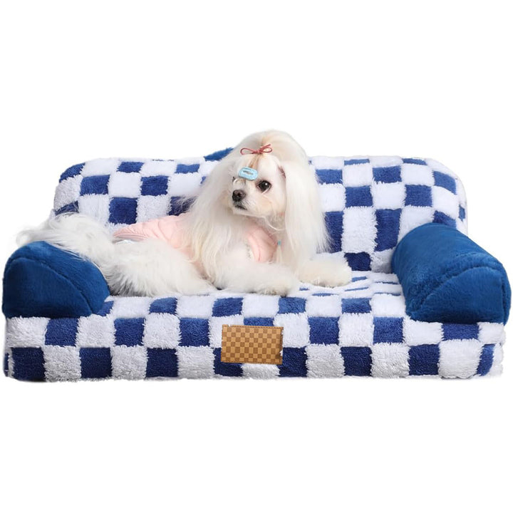 Luxury faux leather fur pet mattress