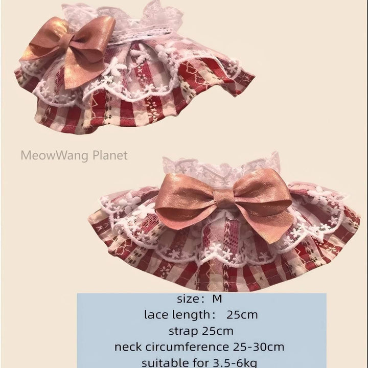Luxury ruffle neck bib for pets