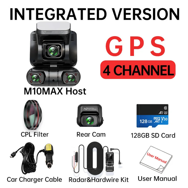 M10 Max dash cam with 360° coverage