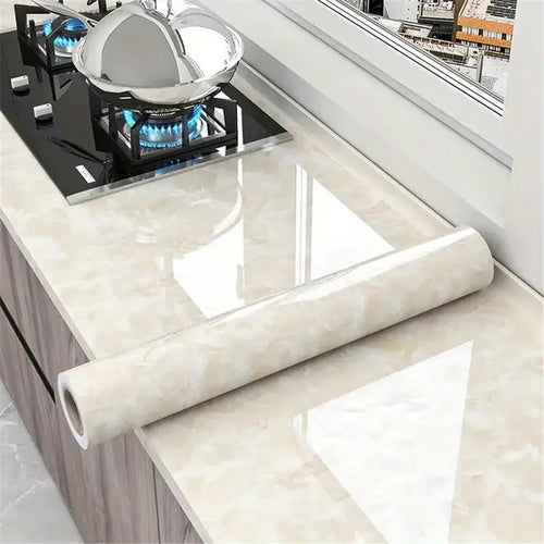 Marble Vinyl Kitchen Wallpaper
