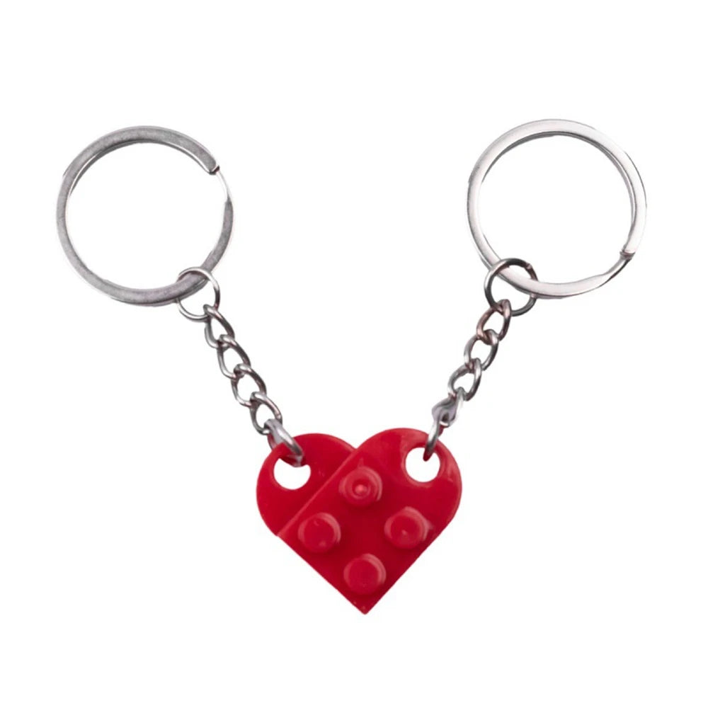 Matching heart keyring set