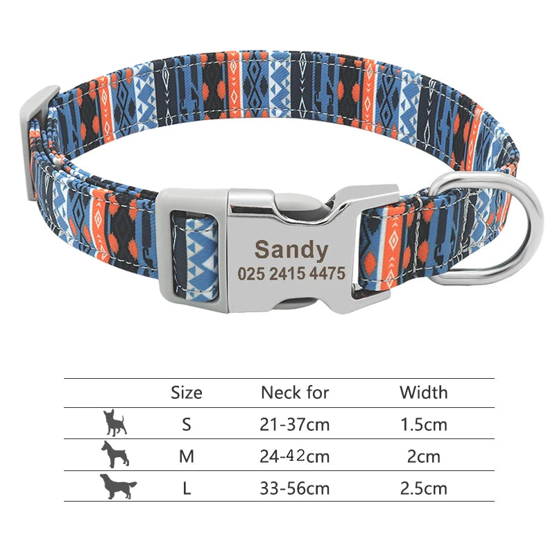 Medium Dog Personalized ID Collar