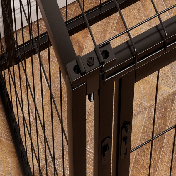 Medium dog cage with top fence