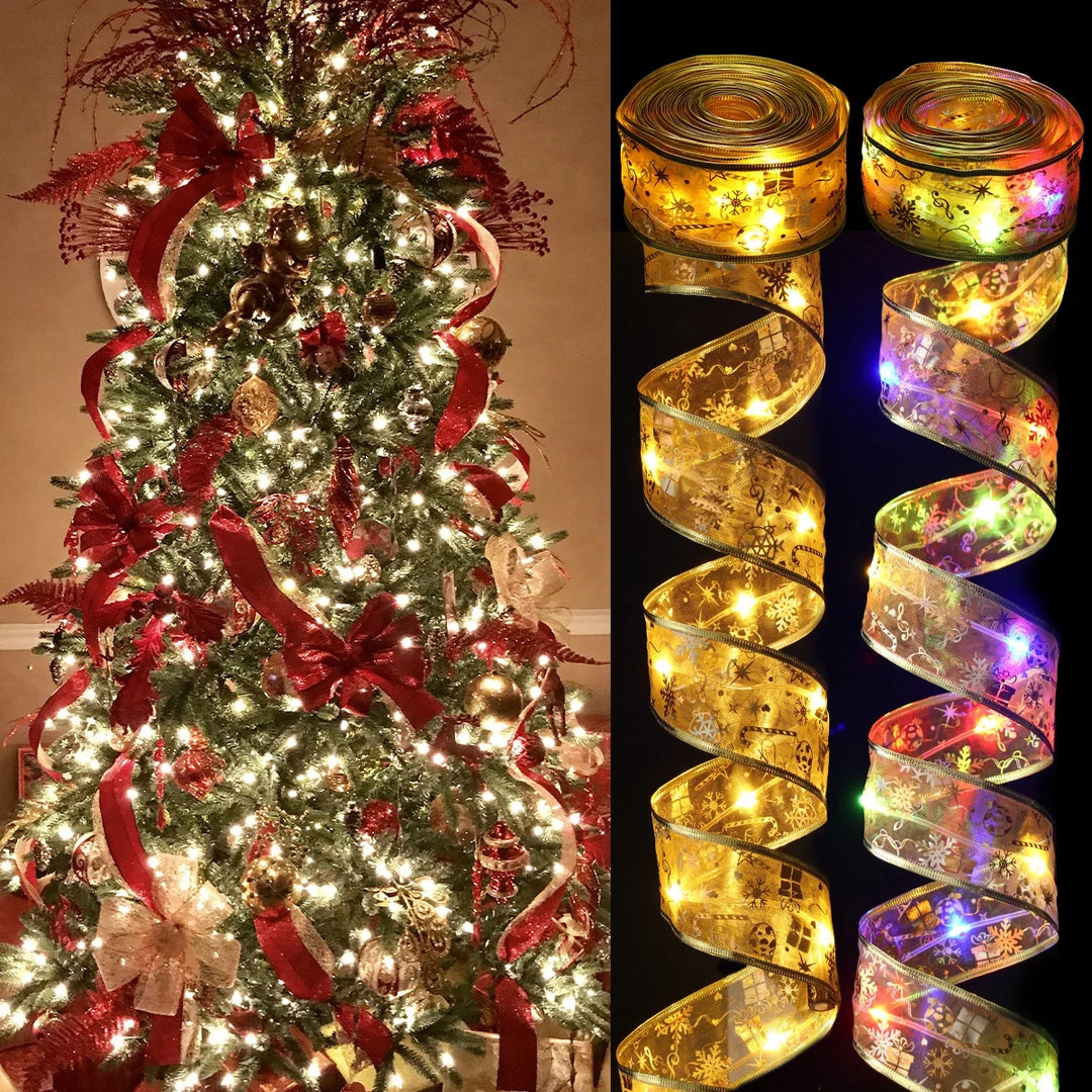 Merry Christmas ribbon light strings for 2024