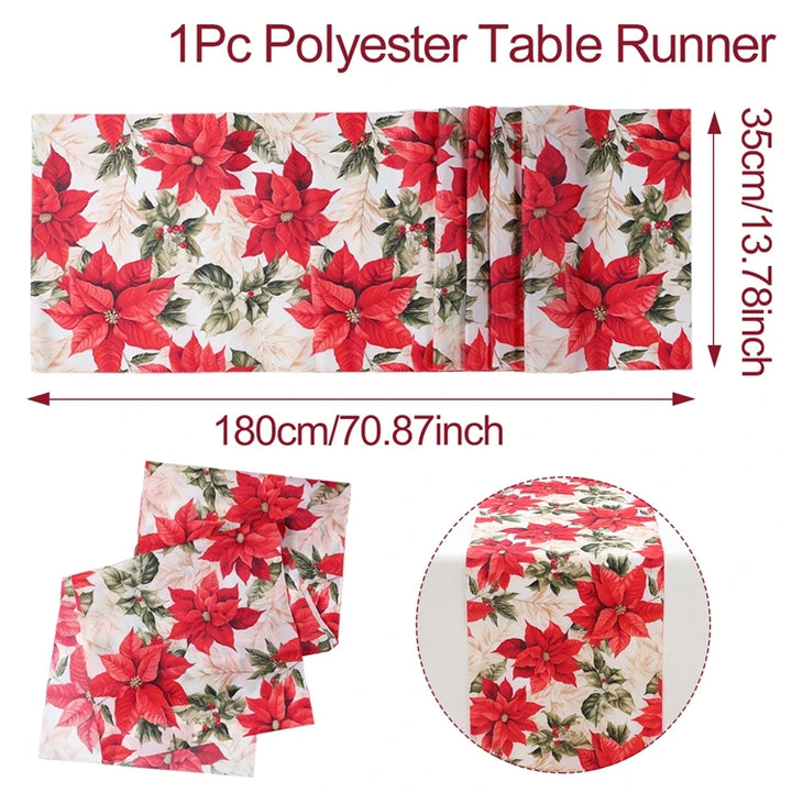 Merry Christmas table runner for dining