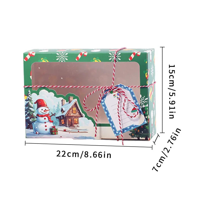 Merry Xmas Kraft Paper Gingerbread Gift Boxes