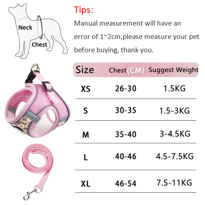 Mesh Cat Chest Strap Leash