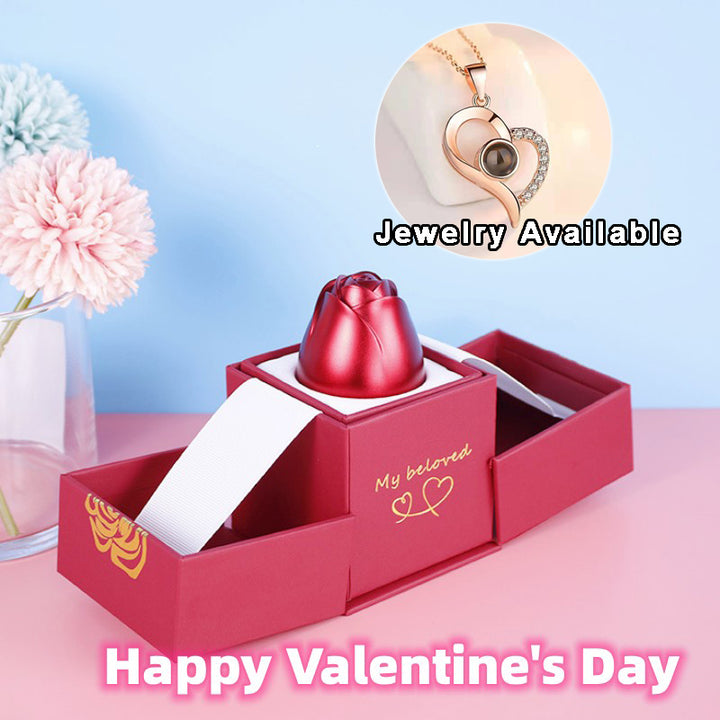 Metal Rose Necklace Gift