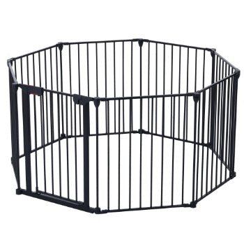Metal playpen fence for indoor safety