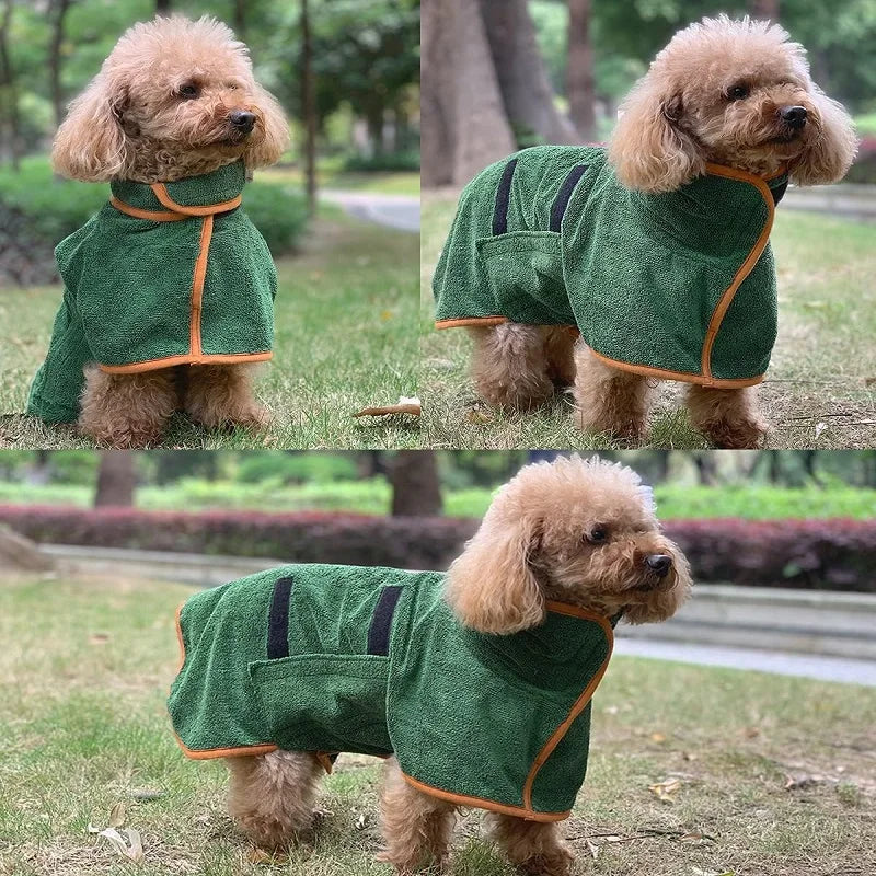 Microfiber pet drying coat